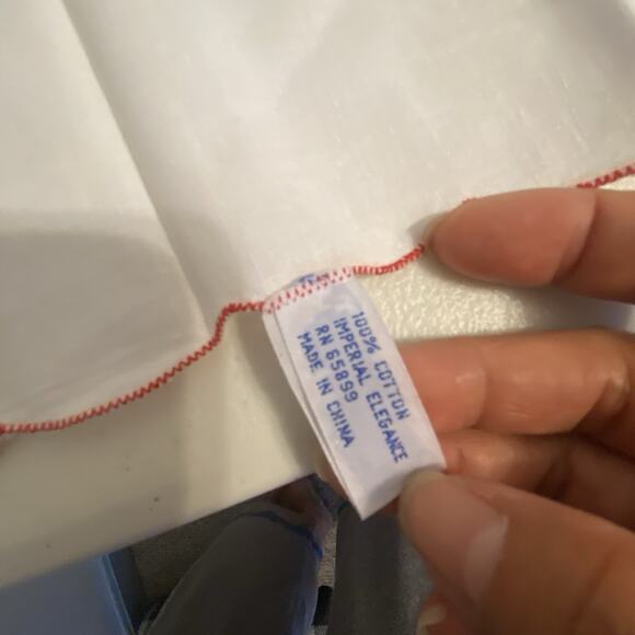 VTG Placemats Holiday Christmas Napkins Cotton Appliqué Flower Embroidery 8pcs - Picture 8 of 10